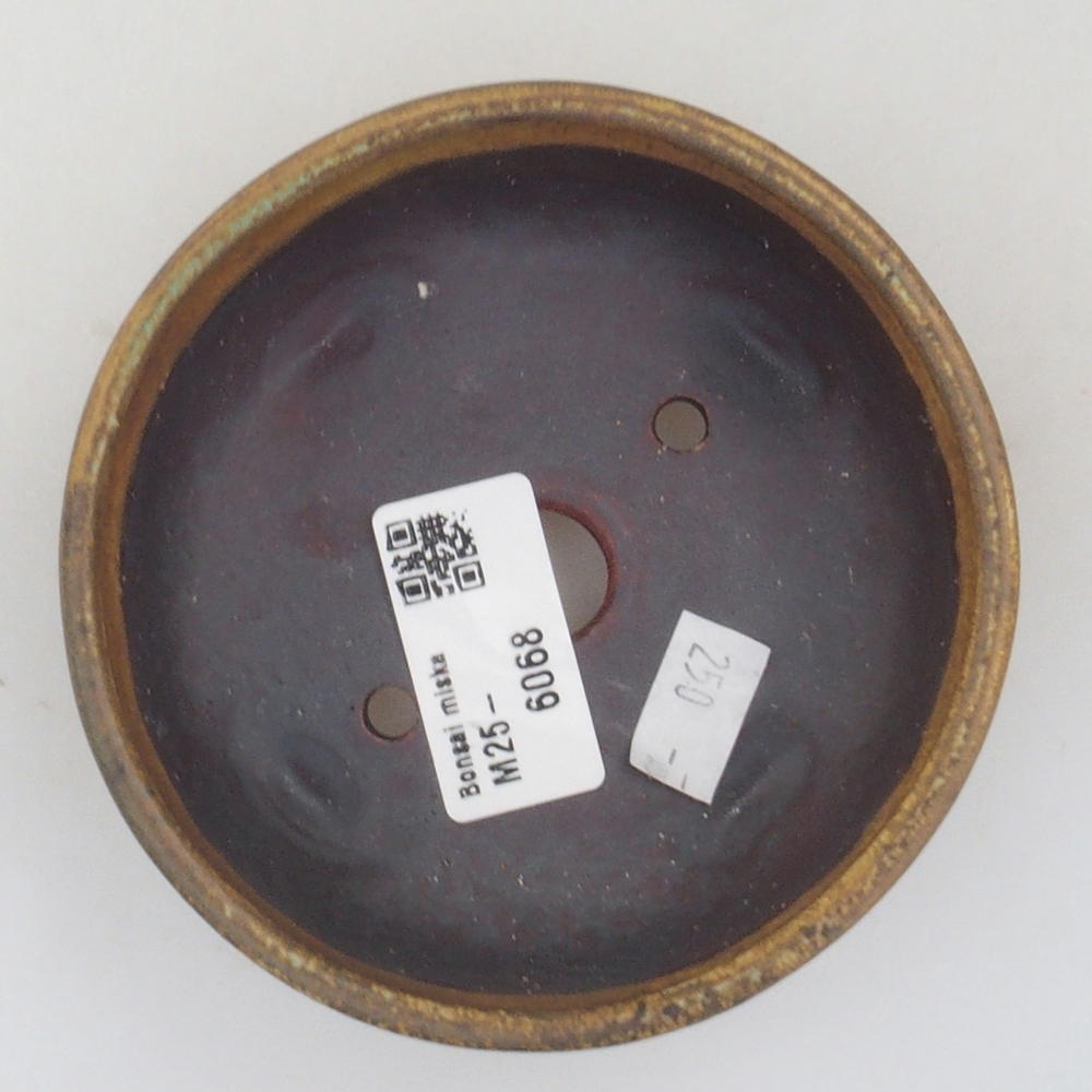 Cuenco bonsái de cerámica 10 x 8,5 x 4 cm, marrón