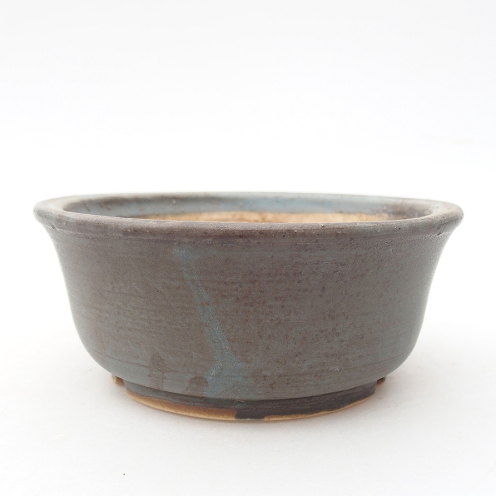 Cuenco bonsái de cerámica 11,5 x 11,5 x 5 cm, color azul