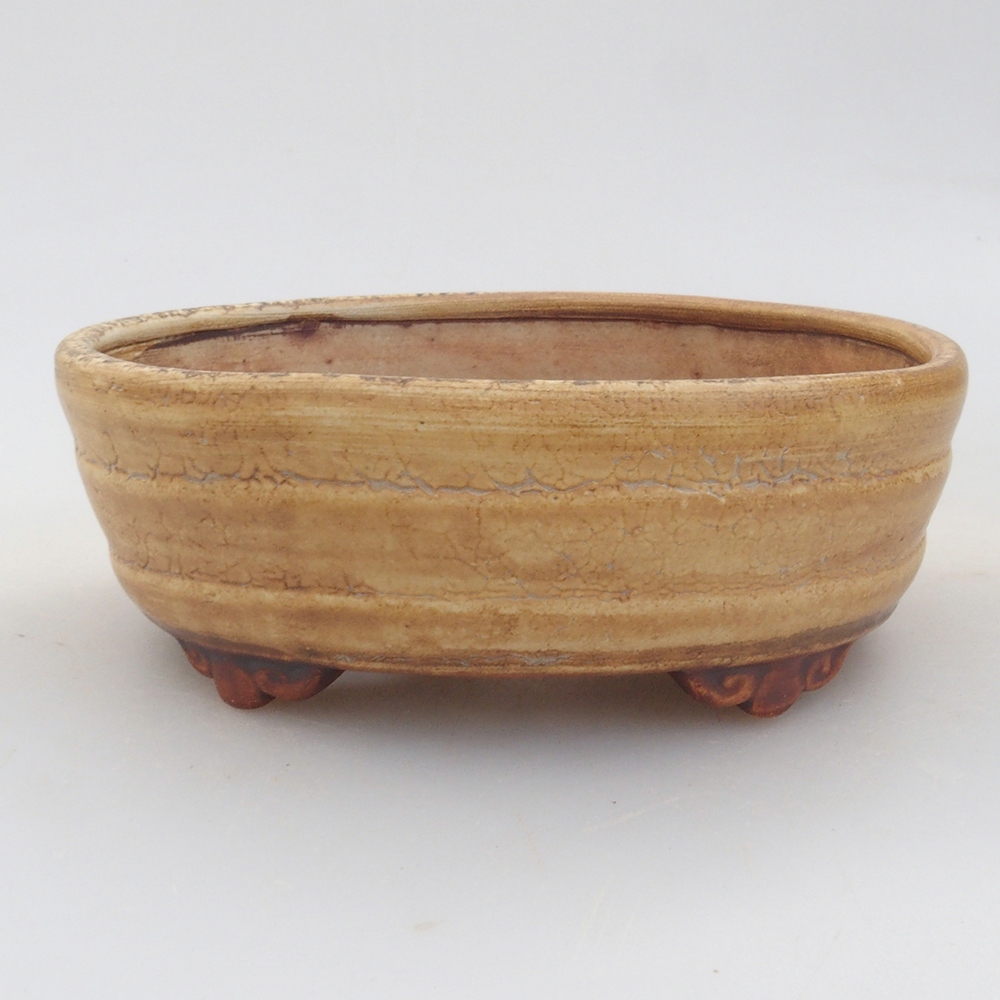 Cuenco bonsái de cerámica 10 x 8,5 x 4 cm, marrón