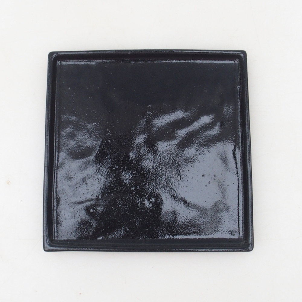 Cuenco bonsái cuadrado L - 14 x 14 x 1 cm - negro
