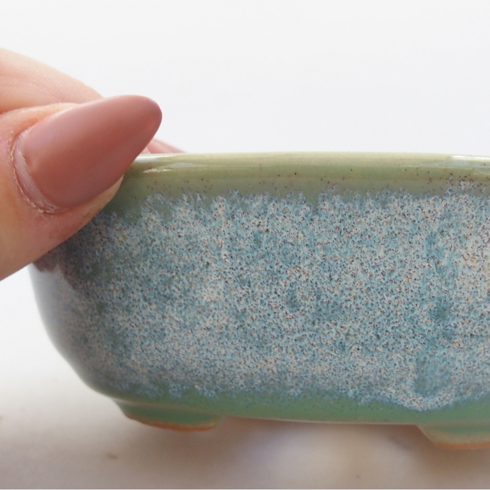 Cuenco bonsái de cerámica 11 x 9 x 4 cm, verde