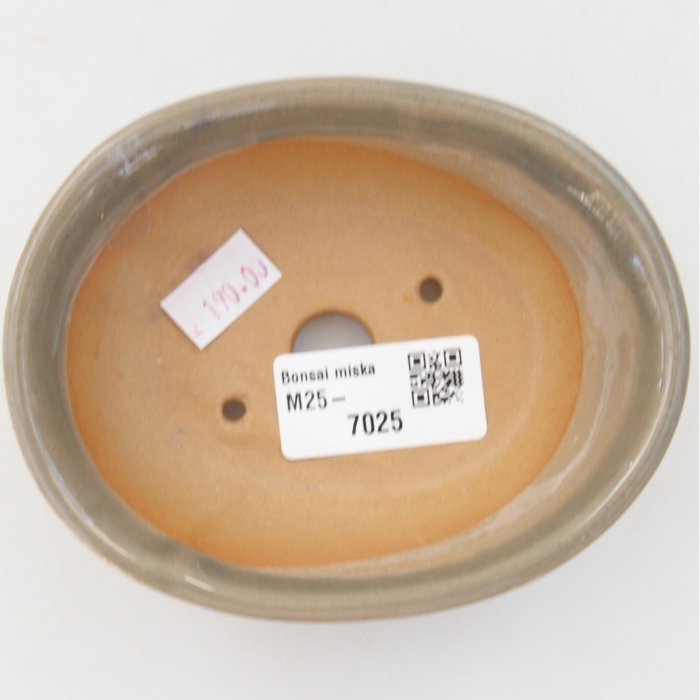 Cuenco bonsái de cerámica 11 x 9 x 4 cm, gris