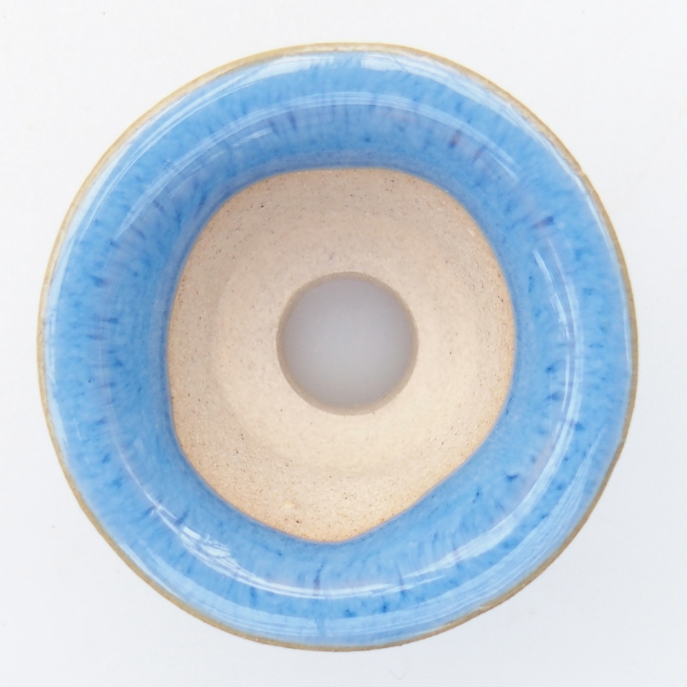 Mini cuenco bonsái 3,5 x 3,5 x 2 cm, color azul