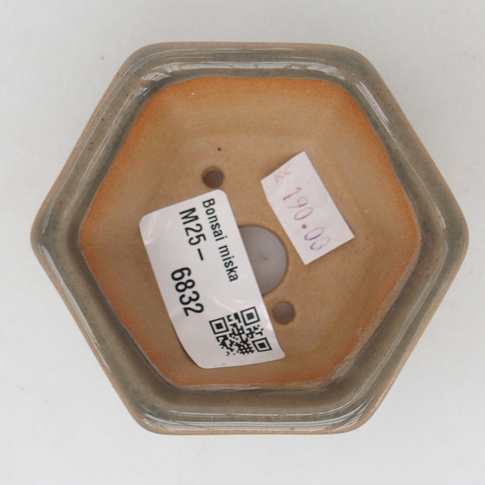 Cuenco bonsái de cerámica 7,5 x 7 x 4 cm, gris