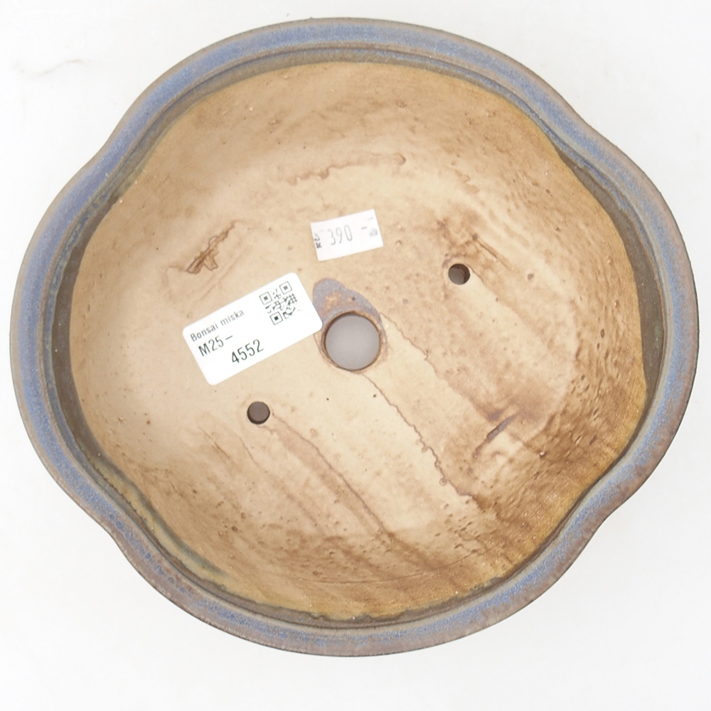 Cuenco bonsái de cerámica 19 x 17 x 6 cm, color azul