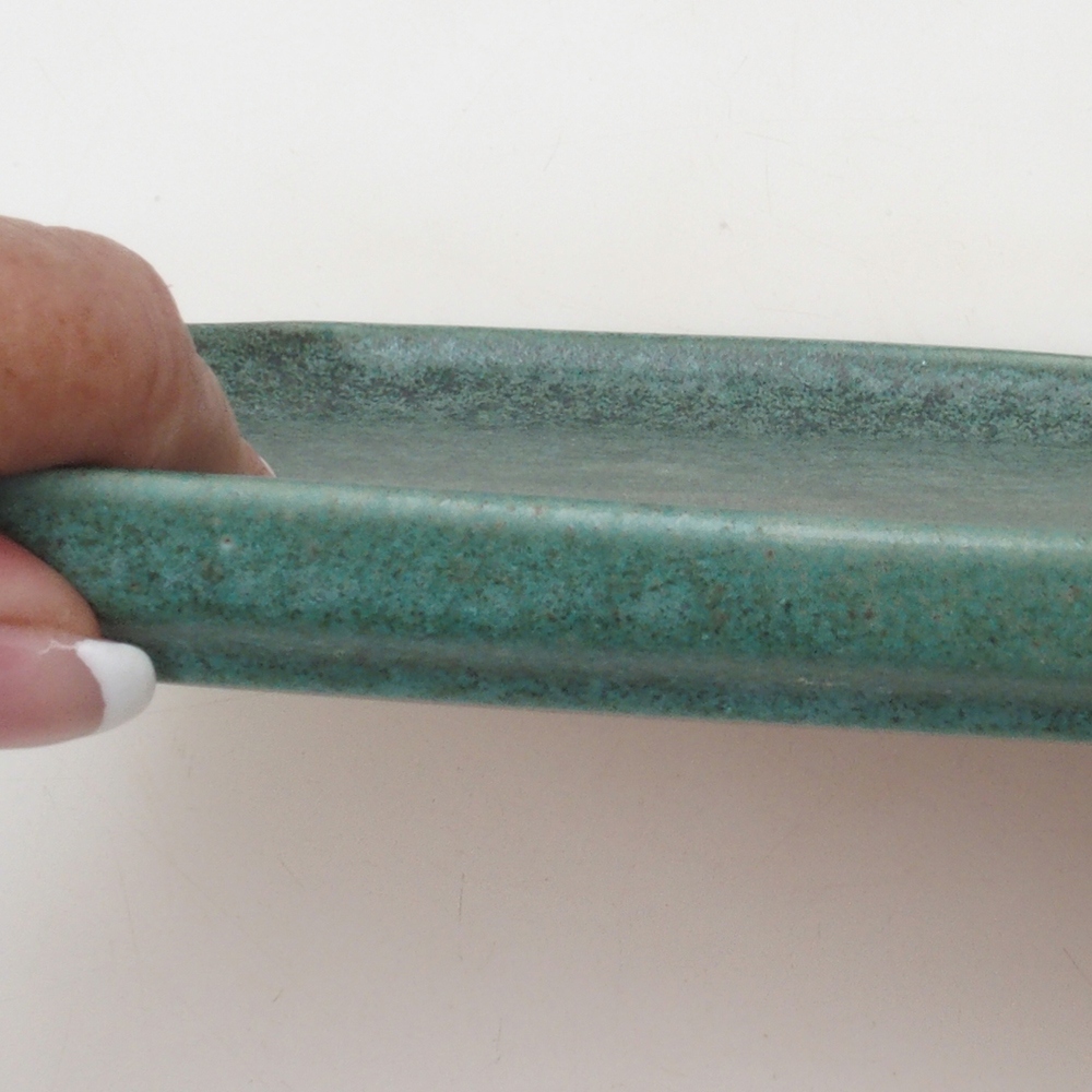 Platillo de cerámica H07 - 28 x 19 x 1,5 cm - verde