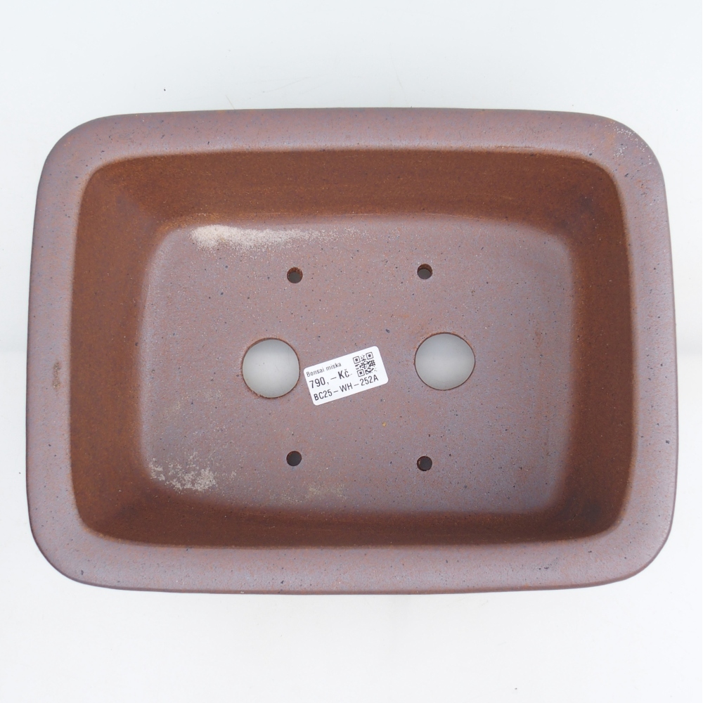 Cuenco bonsái de cerámica 29 x 21,5 x 9,5 cm, color metálico