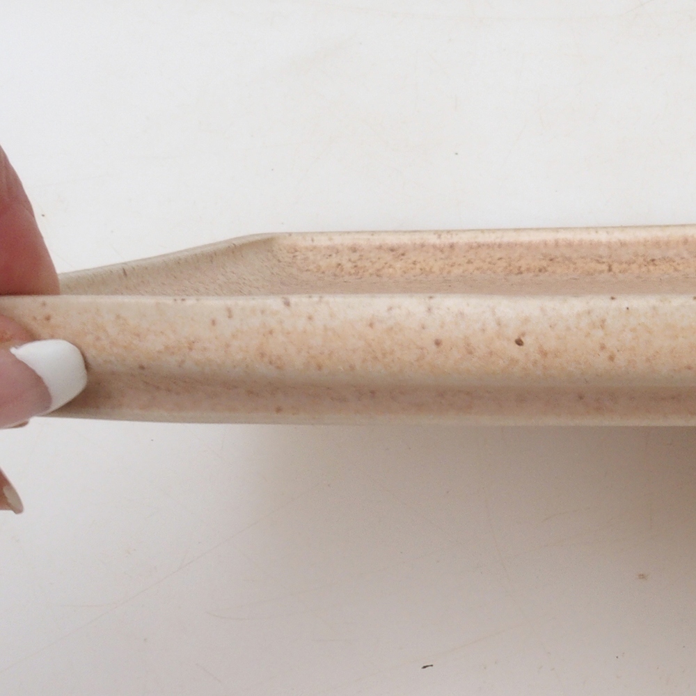 Platillo bonsái rectángulo 22,5 x 17 x 1,5 cm - beige