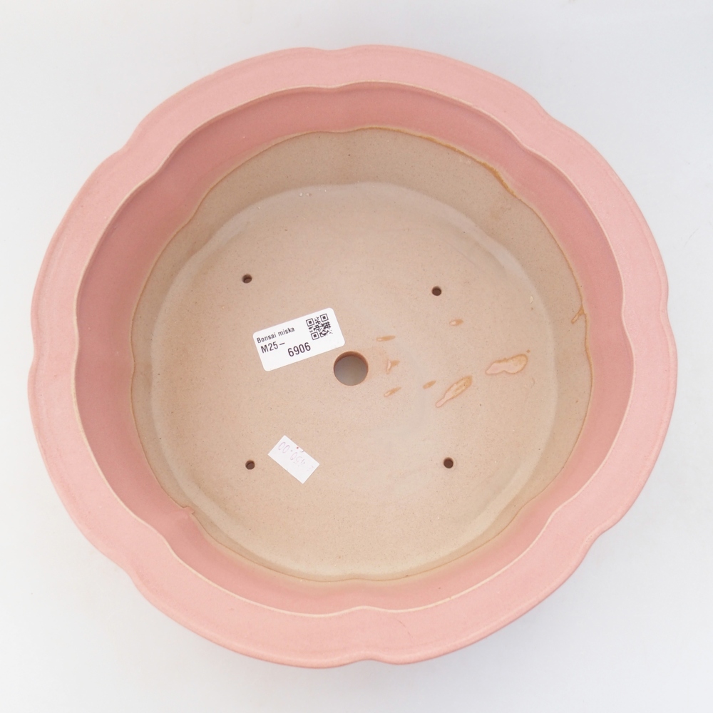 Cuenco bonsái de cerámica 26 x 26 x 8 cm, rosa