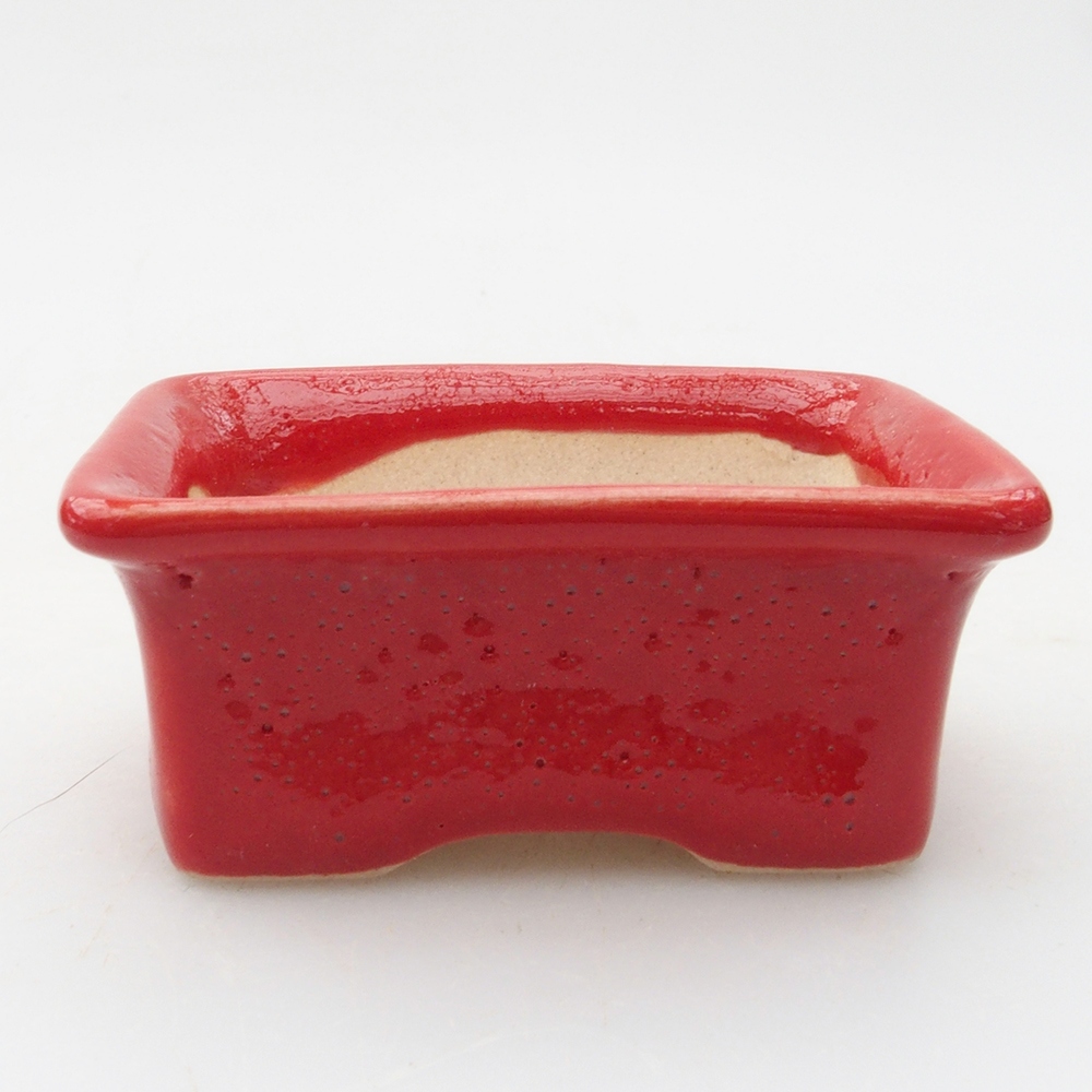 Cuenco mini bonsái 5,5 x 4 x 2,5 cm, color rojo