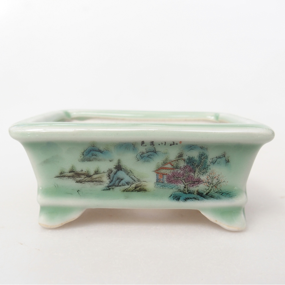 Cuenco mini bonsái 8 x 6 x 3 cm, verde