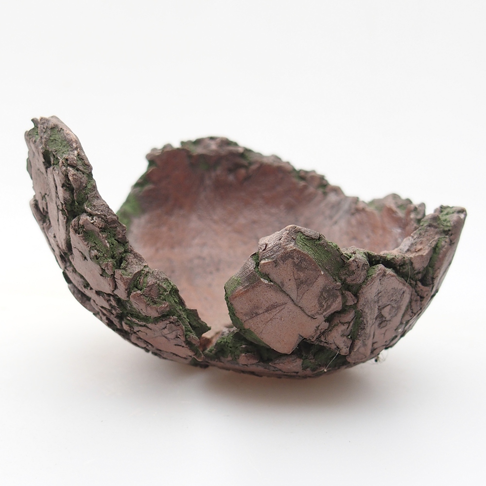 Concha de cerámica 9 x 9,5 x 5,5 cm , color verde