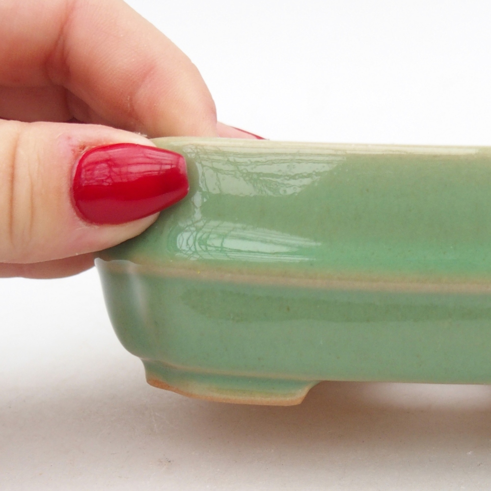 Cuenco bonsái de cerámica 12 x 10 x 4 cm, verde