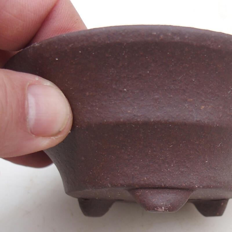 Cuenco para bonsái 10,5 x 10,5 x 4,5 cm, color marrón