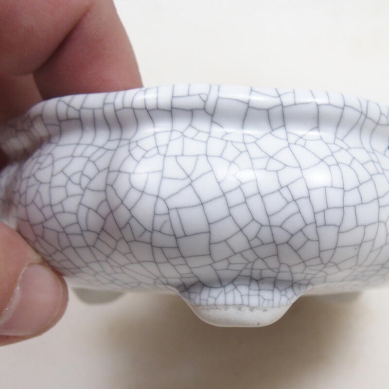 Cuenco bonsái 10,5 x 10,5 x 4 cm, color raku