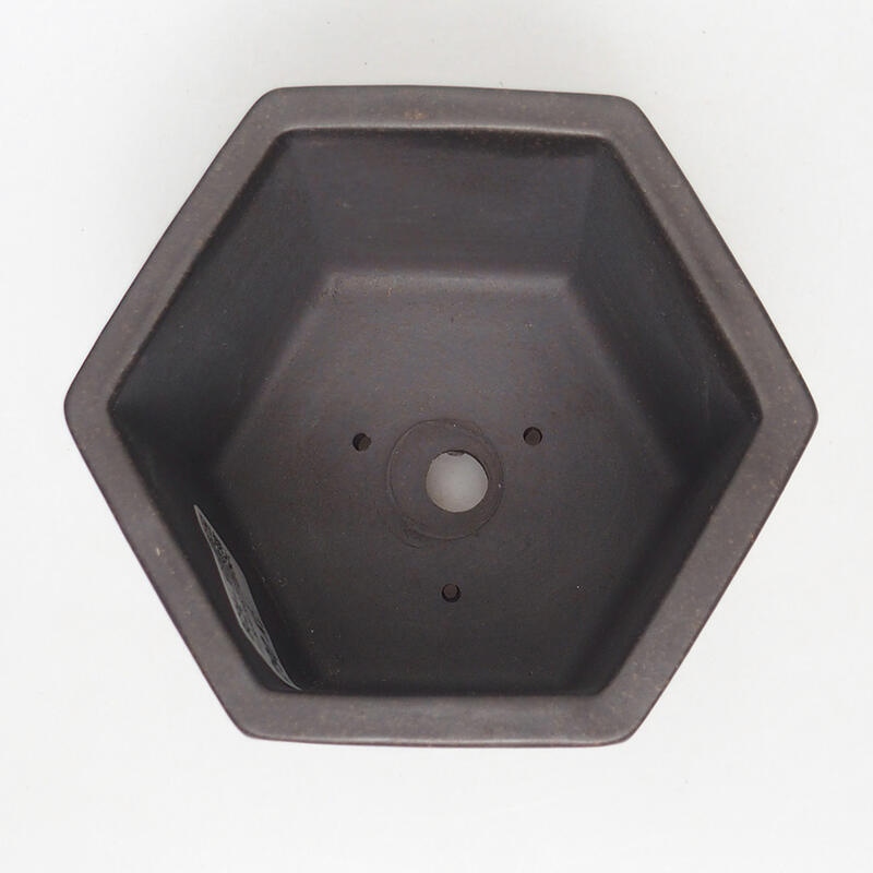 Cuenco bonsái 11 x 10 x 8,5 cm, color marrón ocre