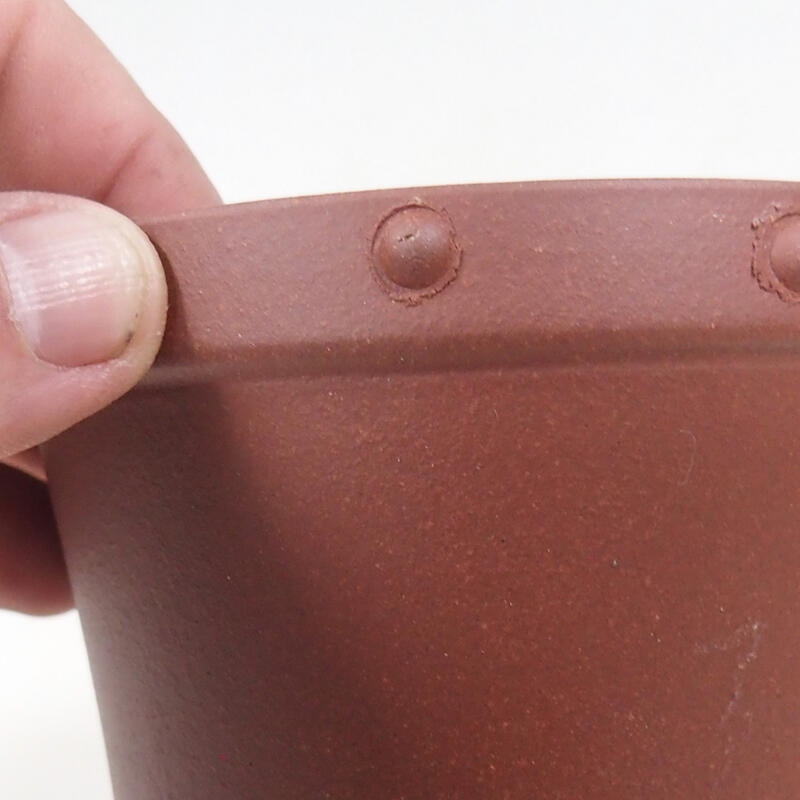 Cuenco bonsái 11 x 11 x 12 cm, color teja