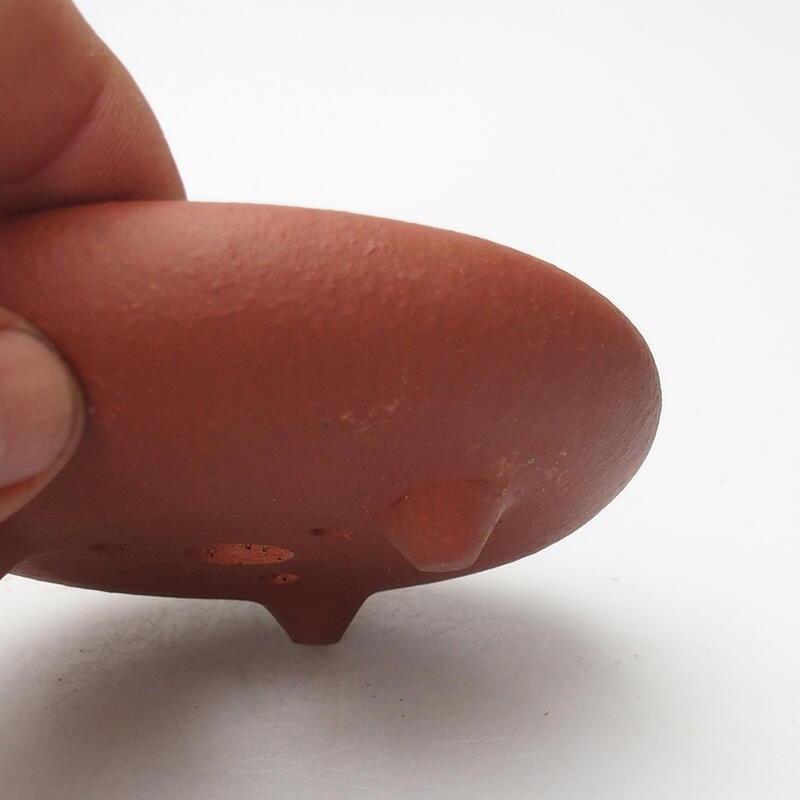 Cuenco bonsái 11 x 11 x 3,5 cm, color teja