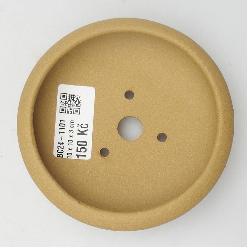 Cuenco bonsái 11 x 11 x 3,5 cm, color ocre