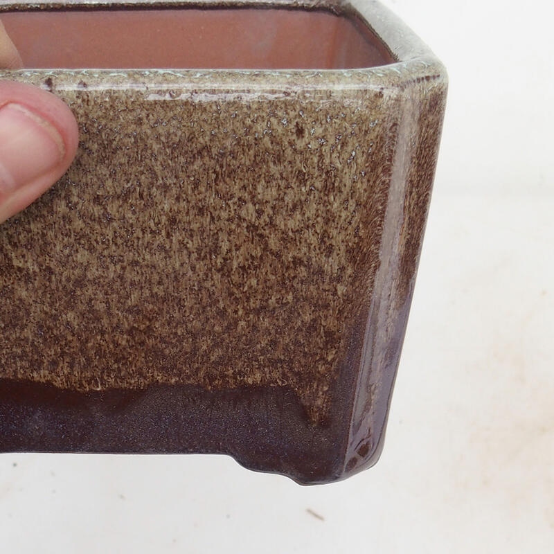 Cuenco bonsái 12 x 12 x 8 cm, marrón