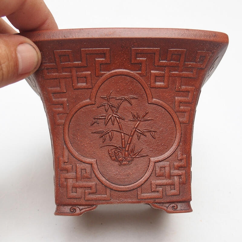 Cuenco bonsái 12 x 12 x 9 cm, marrón