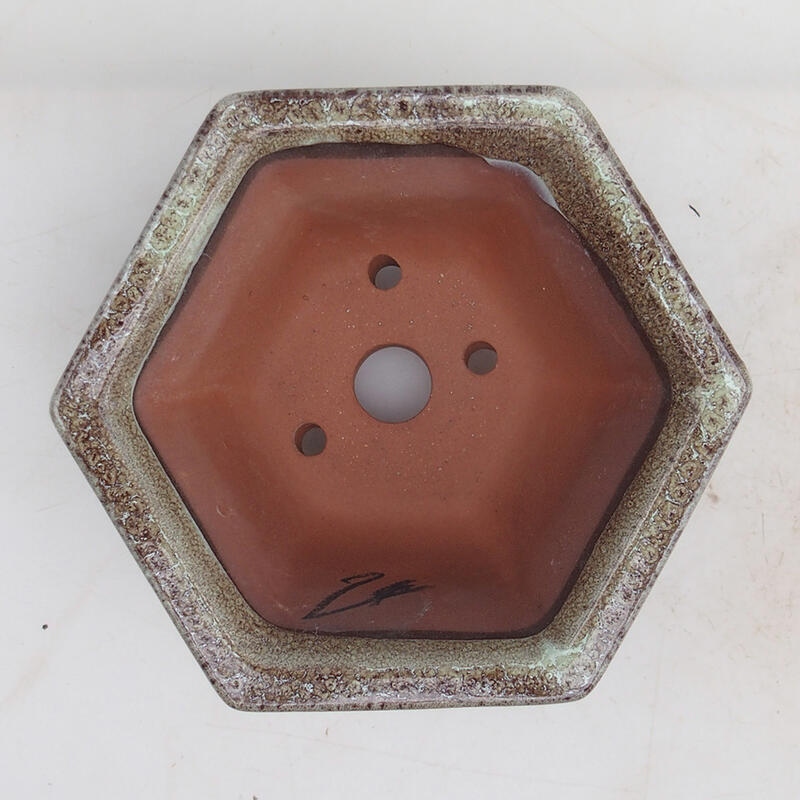 Cuenco bonsái 13 x 12 x 7 cm, color marrón burdeos