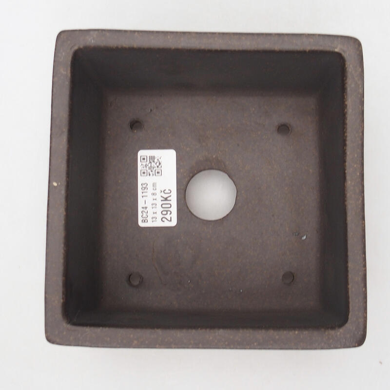 Cuenco bonsái 13 x 13 x 8 cm, color ocre parduzco