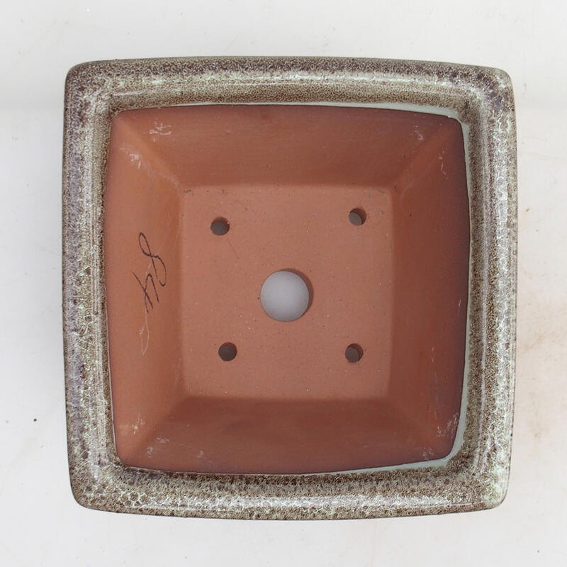 Cuenco bonsái 14,5 x 14,5 x 8,5 cm, color burdeos