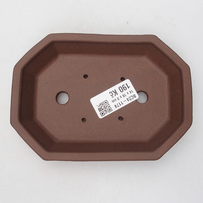 Cuenco bonsái 14 x 10 x 3 cm, marrón