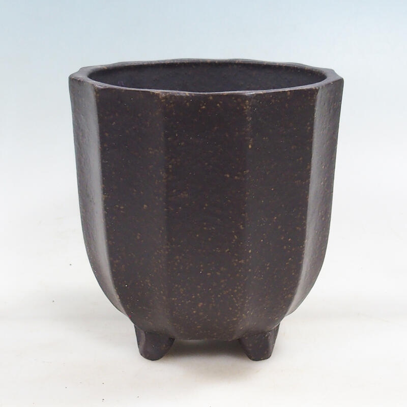 Cuenco bonsái 14 x 14 x 15 cm, color ocre parduzco