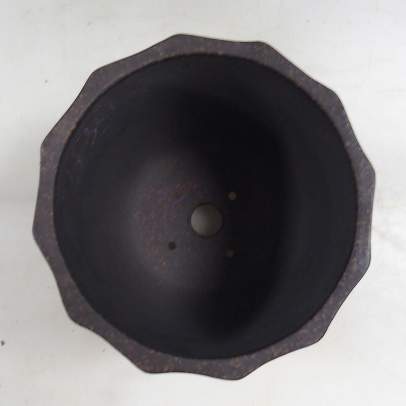 Cuenco bonsái 14 x 14 x 15 cm, color ocre parduzco