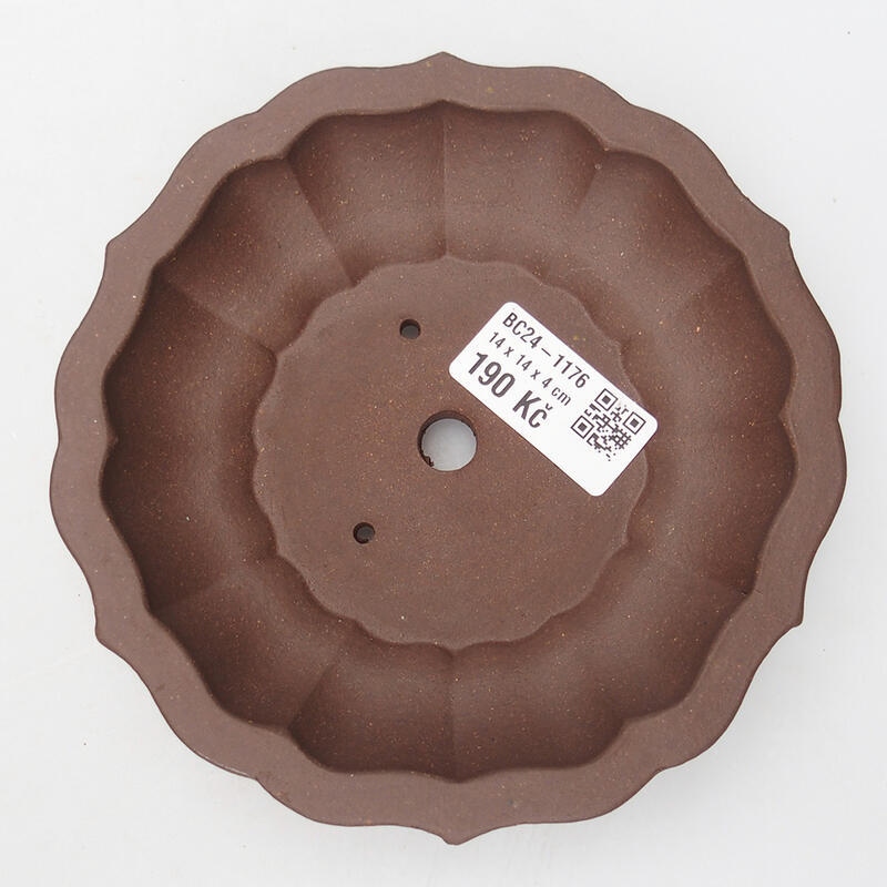 Cuenco bonsái 14 x 14 x 3,5 cm, marrón