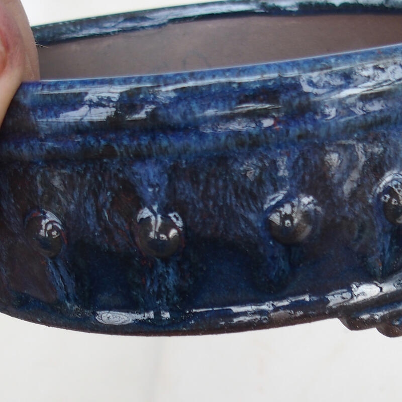 Cuenco bonsái 14 x 14 x 5,5 cm, color azul