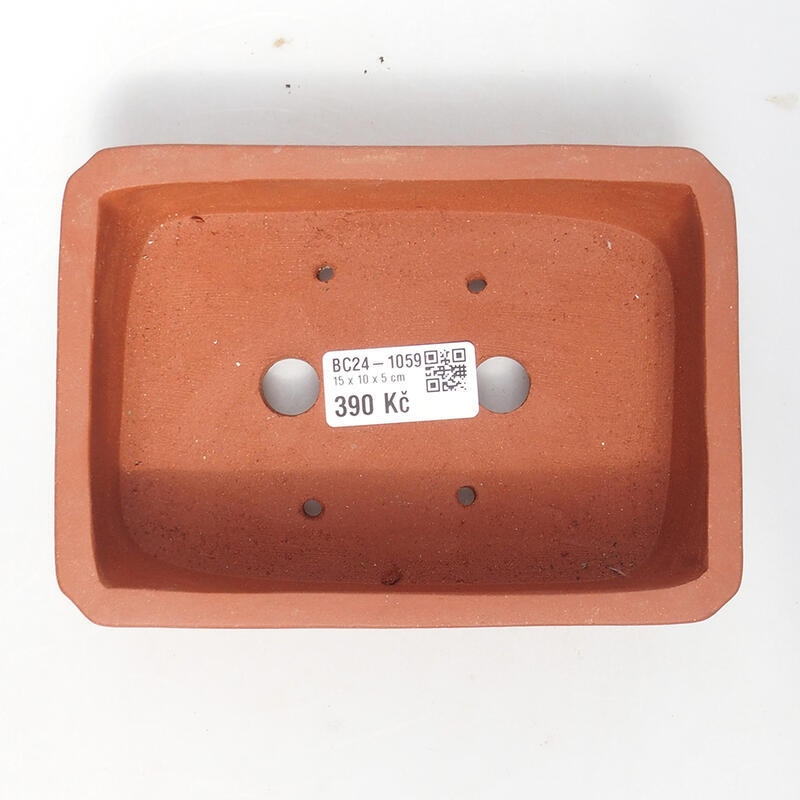 Cuenco bonsái 15,5 x 11 x 5 cm, color teja