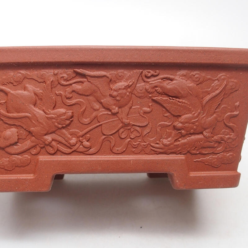 Cuenco bonsái 15,5 x 11 x 6,5 cm, color teja