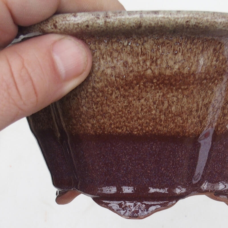 Cuenco bonsái 15,5 x 13 x 7,5 cm, color marrón