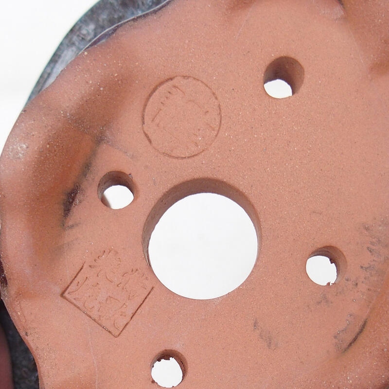 Cuenco bonsái 15,5 x 13 x 7,5 cm, color burdeos