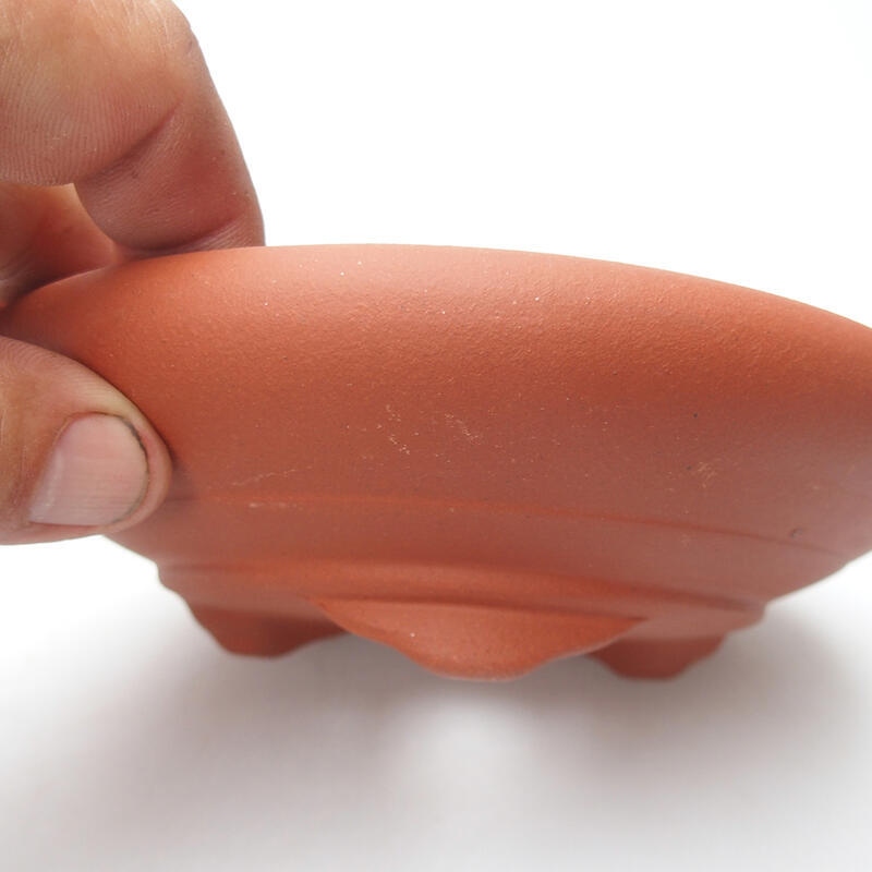 Cuenco para bonsái 15,5 x 15,5 x 4,5 cm, color teja