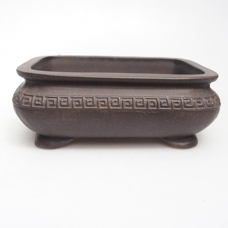 Cuenco bonsái 15 x 10,5 x 5,5 cm, color marrón ocre