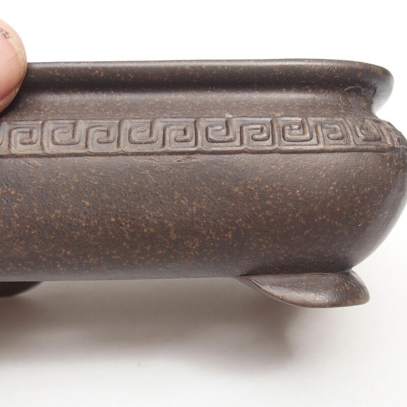 Cuenco bonsái 15 x 10,5 x 5,5 cm, color marrón ocre