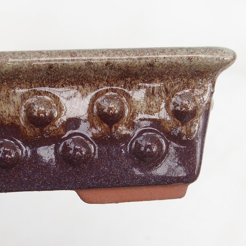 Cuenco bonsái 15 x 11 x 4,5 cm, color marrón burdeos