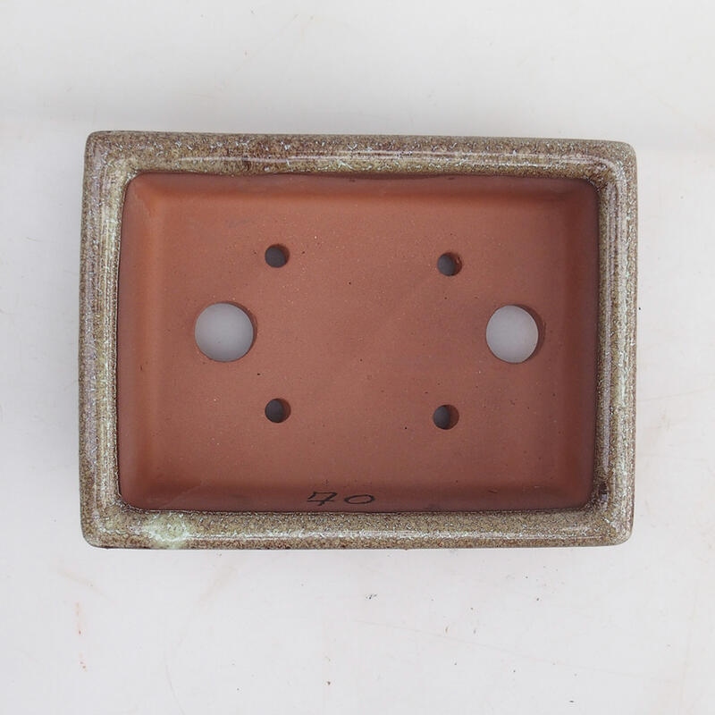 Cuenco bonsái 15 x 11 x 4,5 cm, color marrón burdeos