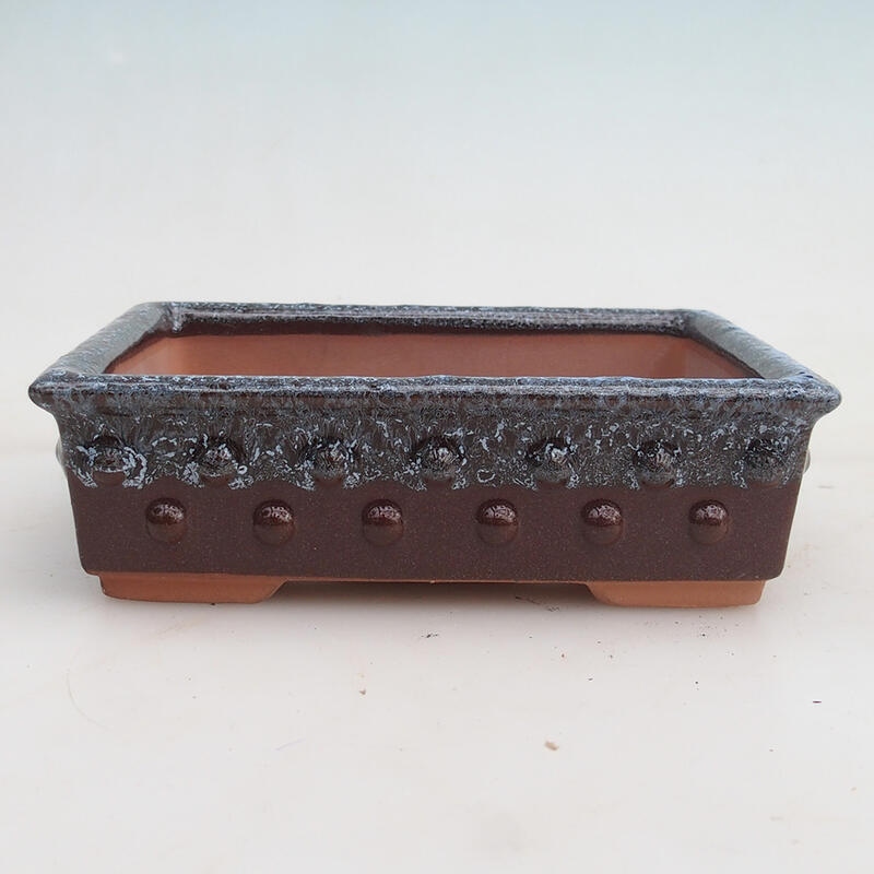 Cuenco bonsái 15 x 11 x 4,5 cm, color gris burdeos