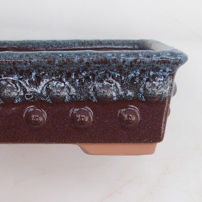 Cuenco bonsái 15 x 11 x 4,5 cm, color gris burdeos