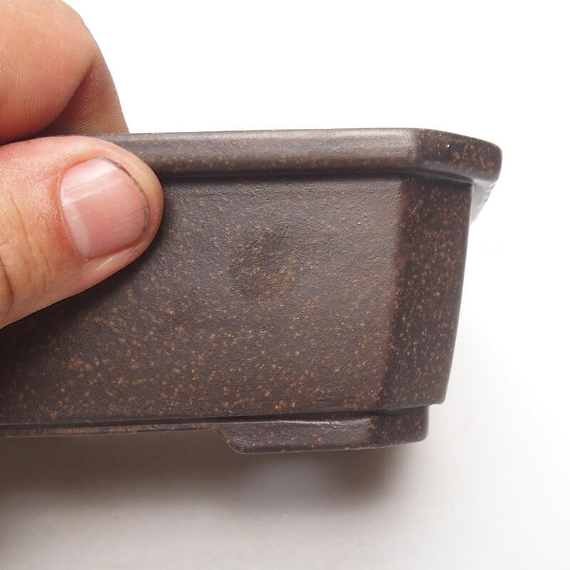 Cuenco bonsái 15 x 11 x 5 cm, color ocre parduzco