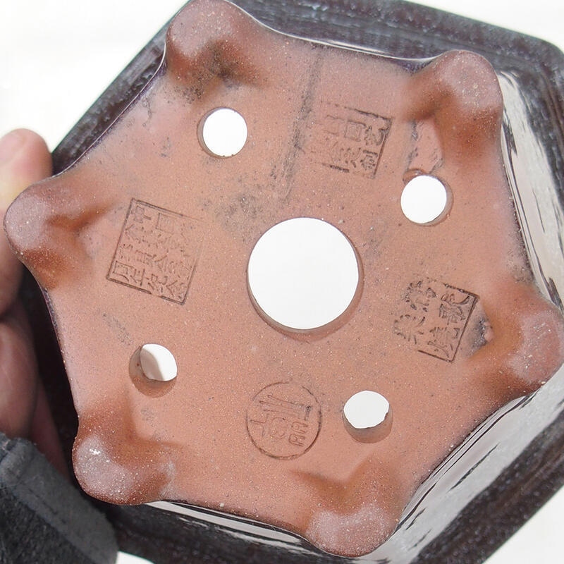 Cuenco bonsái 15 x 14 x 9 cm, marrón