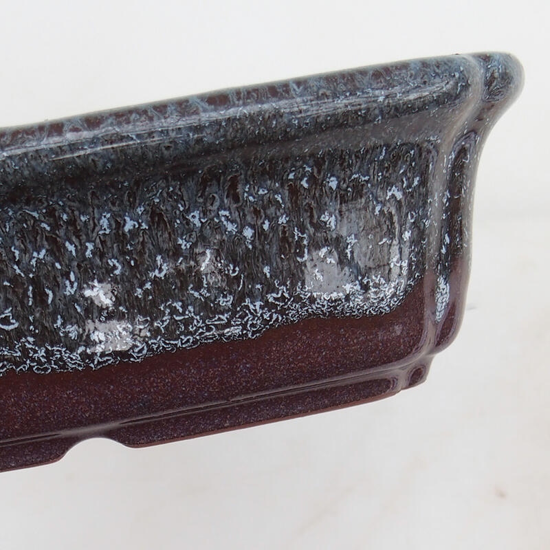 Cuenco bonsái 15 x 15 x 4,5 cm, color gris burdeos