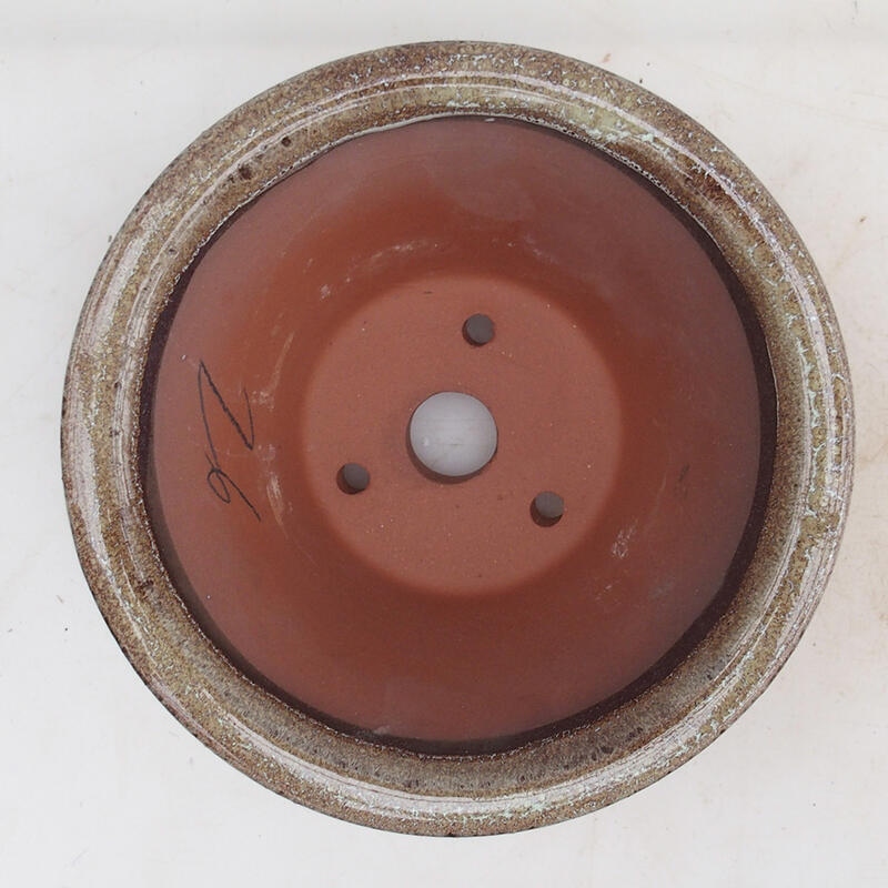 Cuenco bonsái 15 x 15 x 7 cm, color marrón burdeos