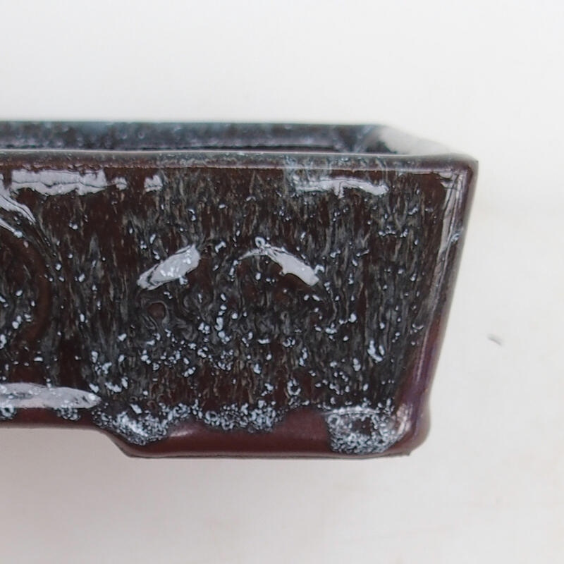 Cuenco bonsái 16 x 11,5 x 4,5 cm, color gris burdeos