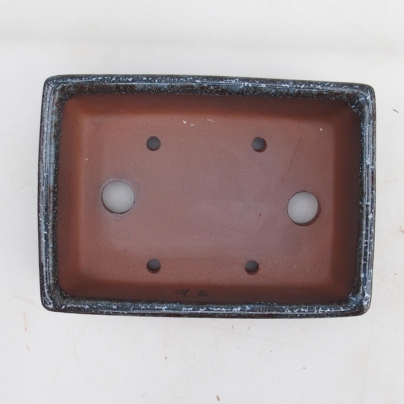 Cuenco bonsái 16 x 11,5 x 4,5 cm, color gris burdeos